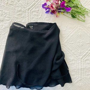 bloch - black ballet wrap-skirt